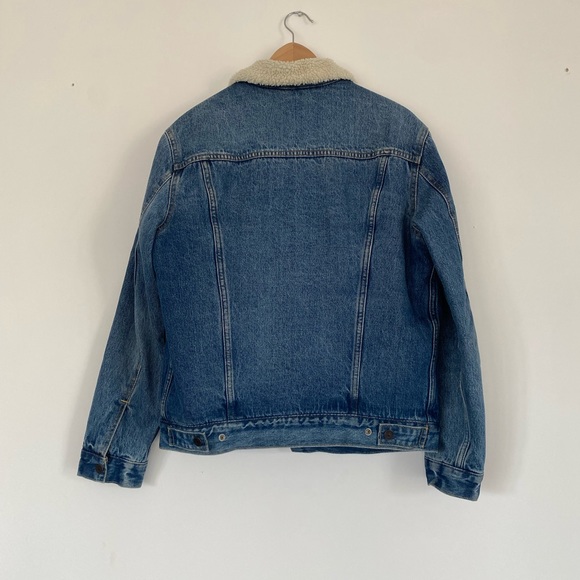 Faux Shearling Trucker Television Denim Jacket - Medium - Picture 4 of 4